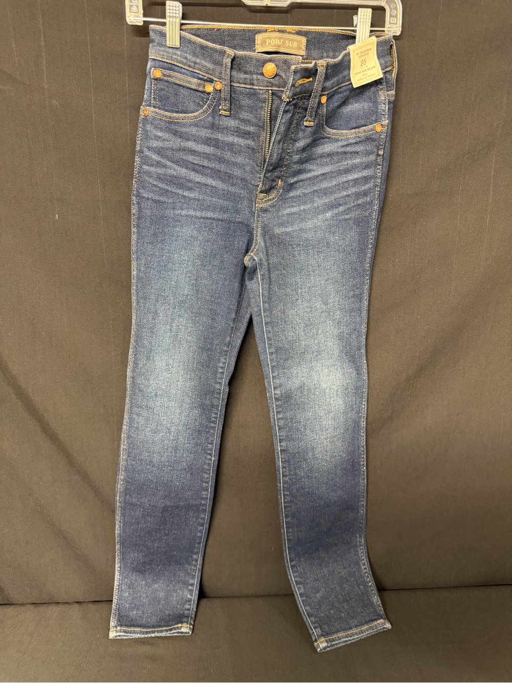J.Crew Point Sur 10” Hightower Straight Jeans Size 25 NWT Dark Wash